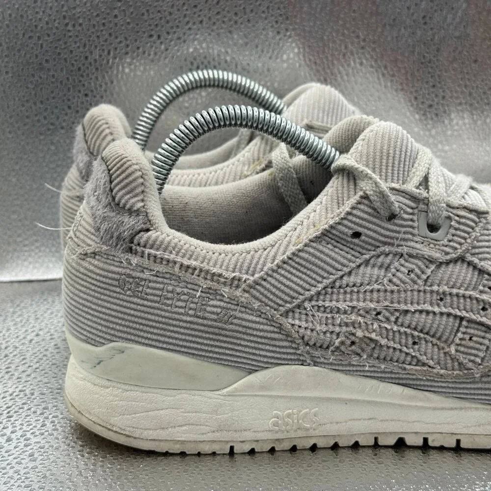 Size 9 Asics Gel Lyte 3 Womens Corduroy Oyster Grey Athletic‎ Sneaker 1202A076